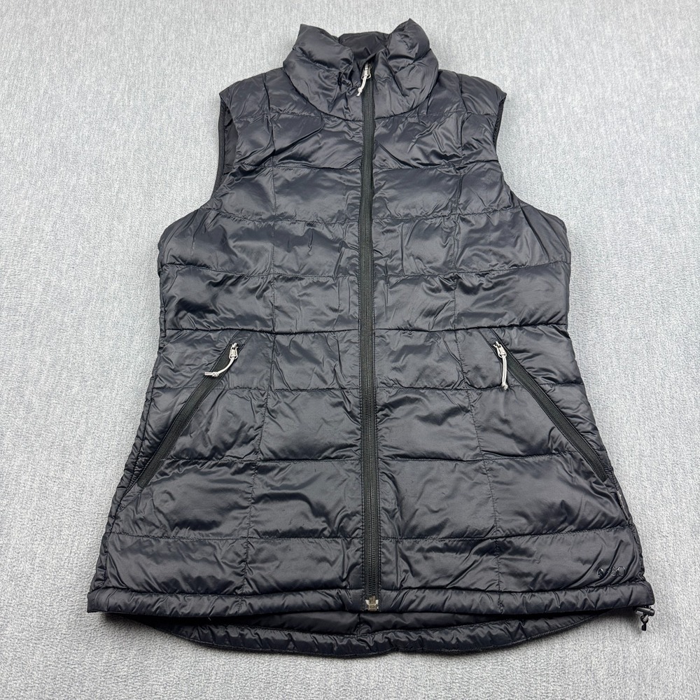 REI Co-Op Vest Womens Small Black 650 Goose Down Full Zip Outdoors Packable Coat